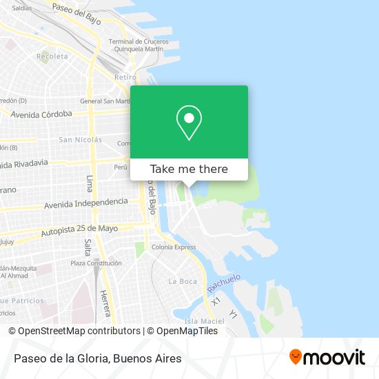 Paseo de la Gloria map