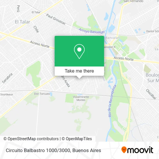 Circuito Balbastro 1000/3000 map