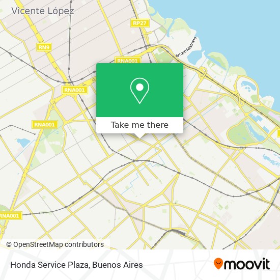 Honda Service Plaza map