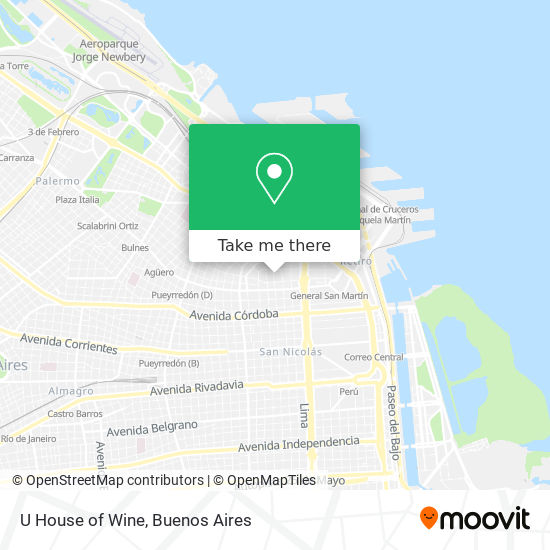 U House of Wine map