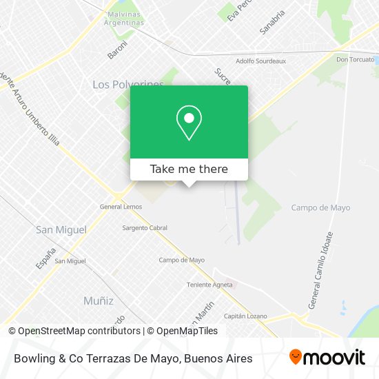 Mapa de Bowling & Co Terrazas De Mayo