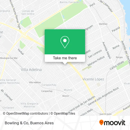 Bowling & Co map