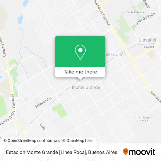 Mapa de Estacion Monte Grande [Linea Roca]