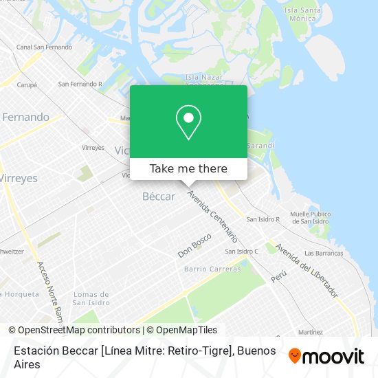 Estación Beccar [Línea Mitre: Retiro-Tigre] map