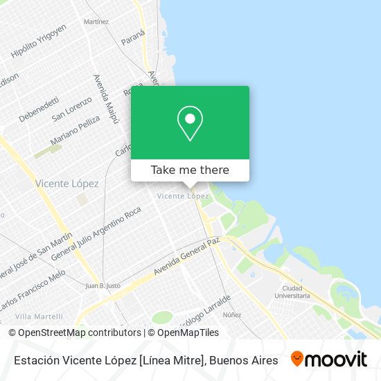 Estación Vicente López [Línea Mitre] map