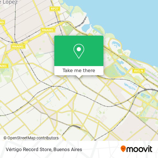 Vértigo Record Store map