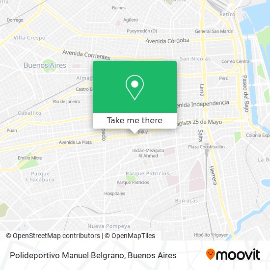 Polideportivo Manuel Belgrano map