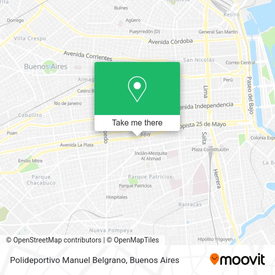 Polideportivo Manuel Belgrano map