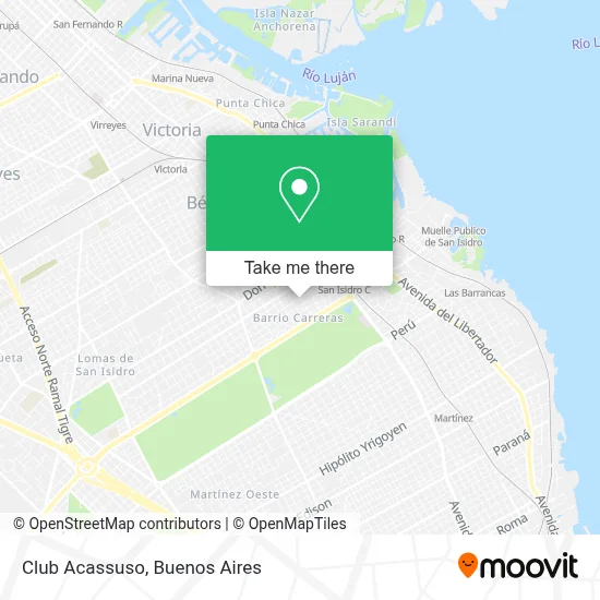 Club Acassuso map