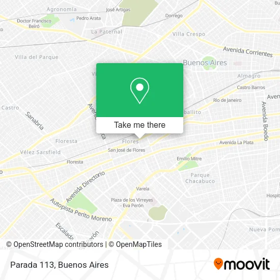 Mapa de Parada 113