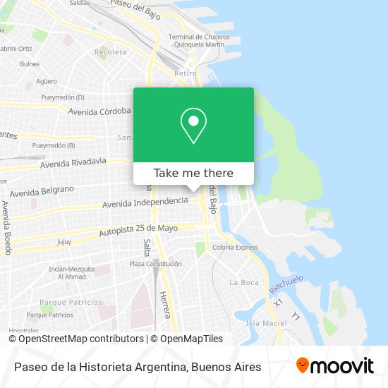 Paseo de la Historieta Argentina map