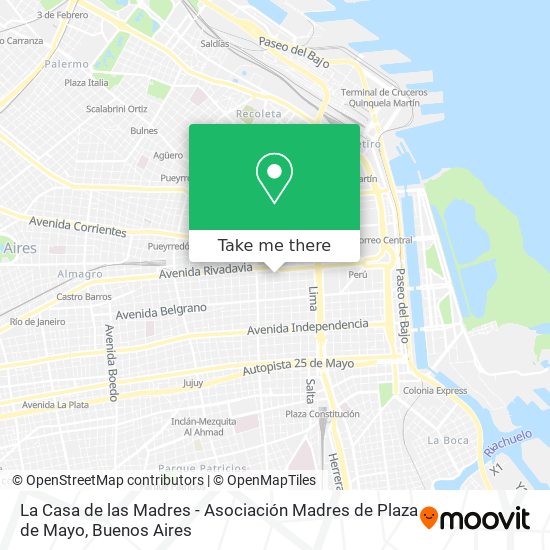 La Casa de las Madres - Asociación Madres de Plaza de Mayo map