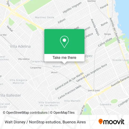 Walt Disney / NonStop estudios map