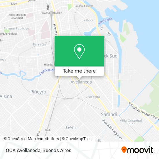 OCA Avellaneda map