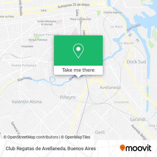 Mapa de Club Regatas de Avellaneda