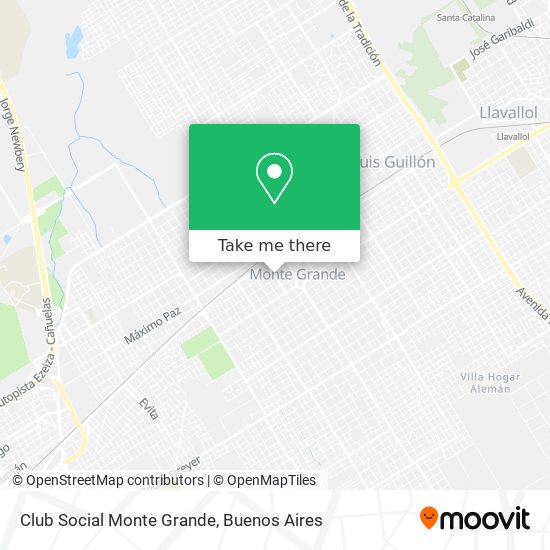 Mapa de Club Social Monte Grande