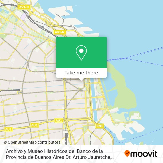 Mapa de Archivo y Museo Históricos del Banco de la Provincia de Buenos Aires  Dr. Arturo Jauretche
