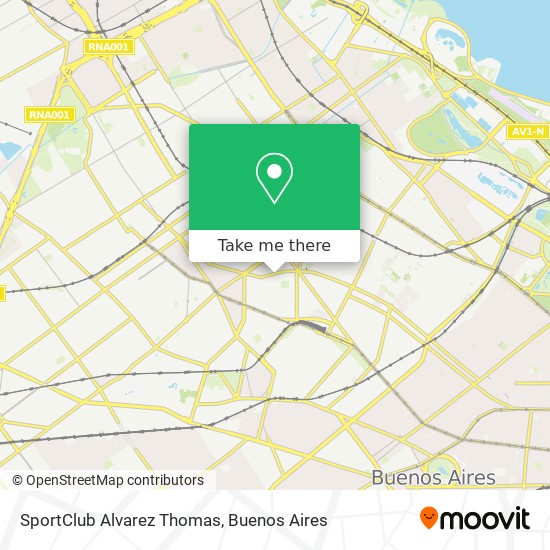 SportClub Alvarez Thomas map