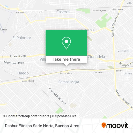 Dashur Fitness Sede Norte map