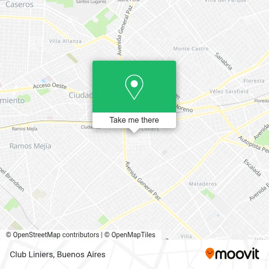 Club Liniers map