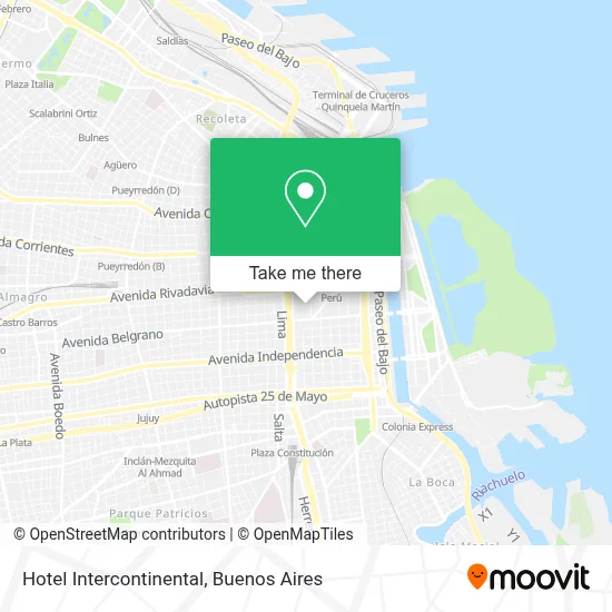 Hotel Intercontinental map
