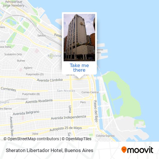 Sheraton Libertador Hotel map