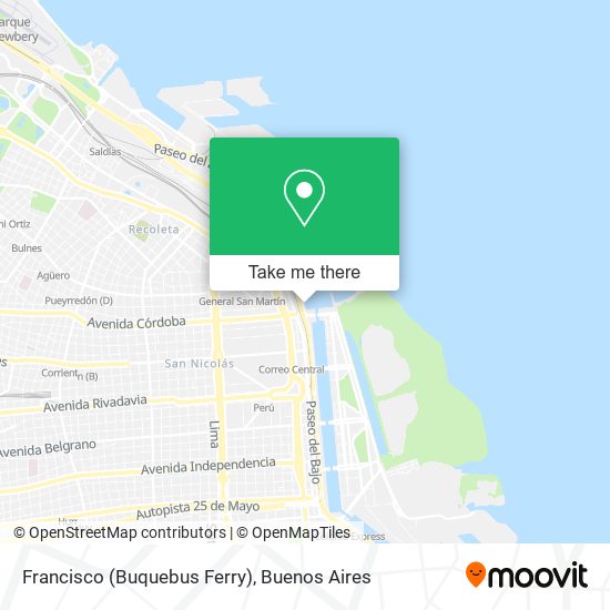 Francisco (Buquebus Ferry) map