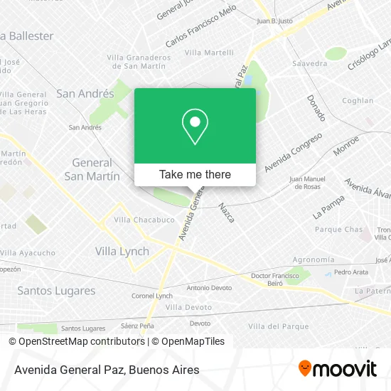 Mapa de Avenida General Paz