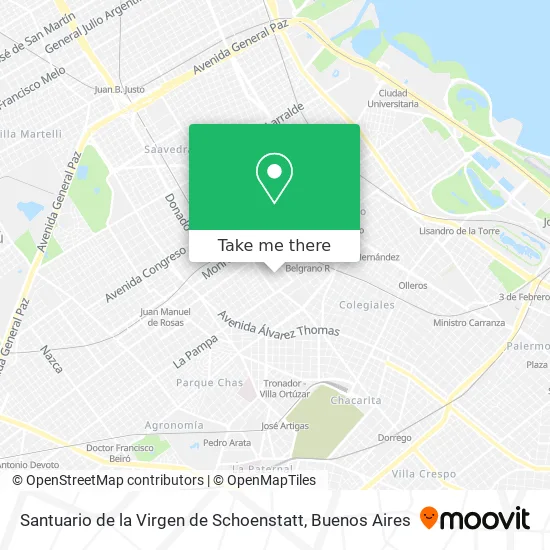 Mapa de Santuario de la Virgen de Schoenstatt