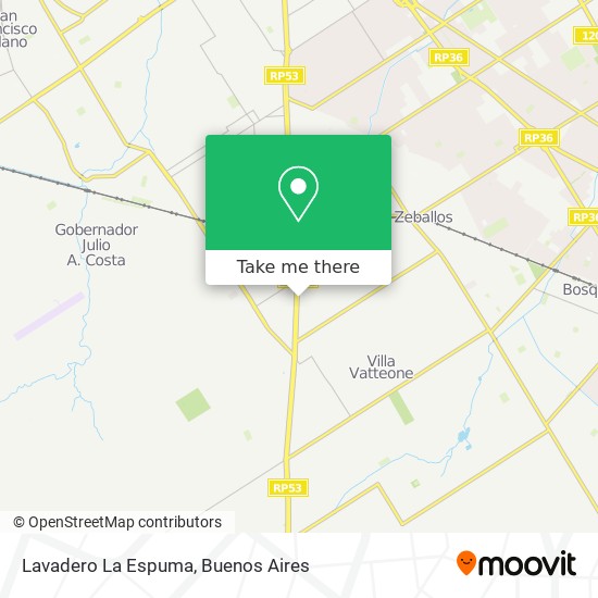 Lavadero  La Espuma map