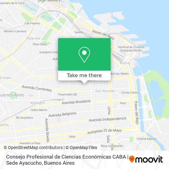 Consejo Profesional de Ciencias Económicas CABA | Sede Ayacucho map