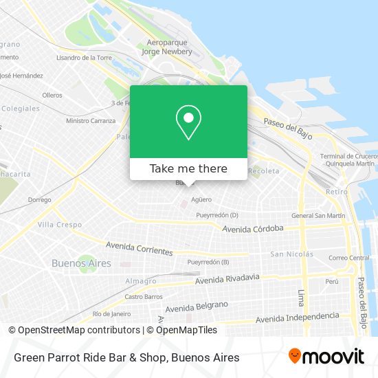 Green Parrot Ride Bar & Shop map