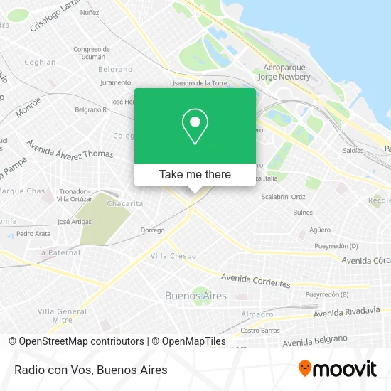 Mapa de Radio con Vos