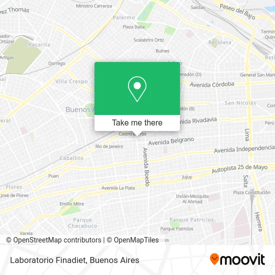 Laboratorio Finadiet map
