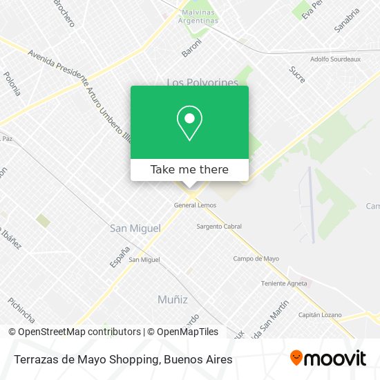 Terrazas de Mayo Shopping map