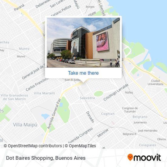 Dot Baires Shopping map