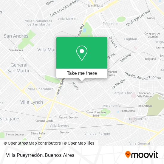 Mapa de Villa Pueyrredón
