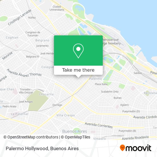 Palermo Hollywood map
