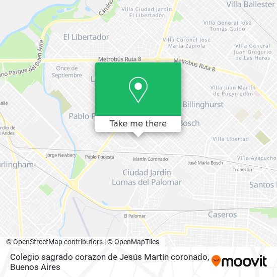 Colegio sagrado corazon de Jesús Martín coronado map