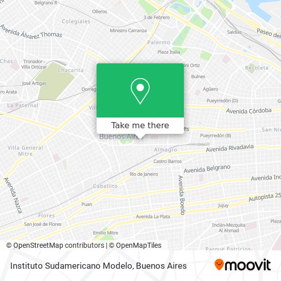 Mapa de Instituto Sudamericano Modelo