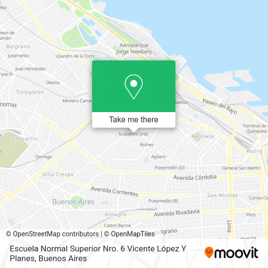 Escuela Normal Superior Nro. 6  Vicente López Y Planes map