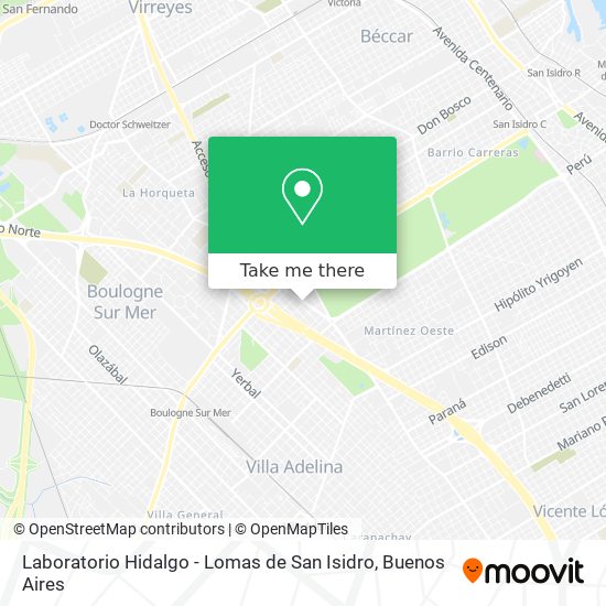 Mapa de Laboratorio Hidalgo - Lomas de San Isidro