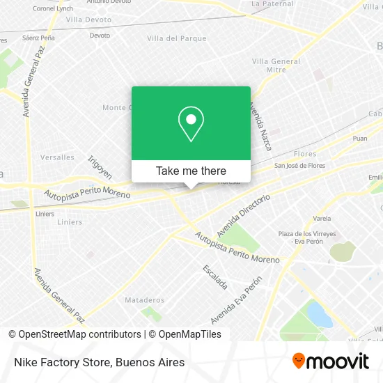 Nike Factory Store map