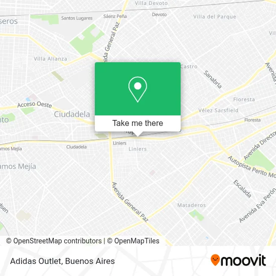 adidas Outlet map