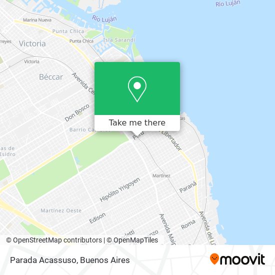 Parada Acassuso map