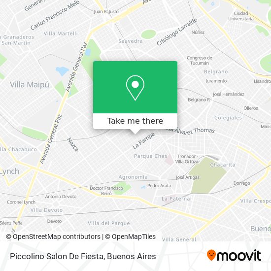 Piccolino Salon De Fiesta map