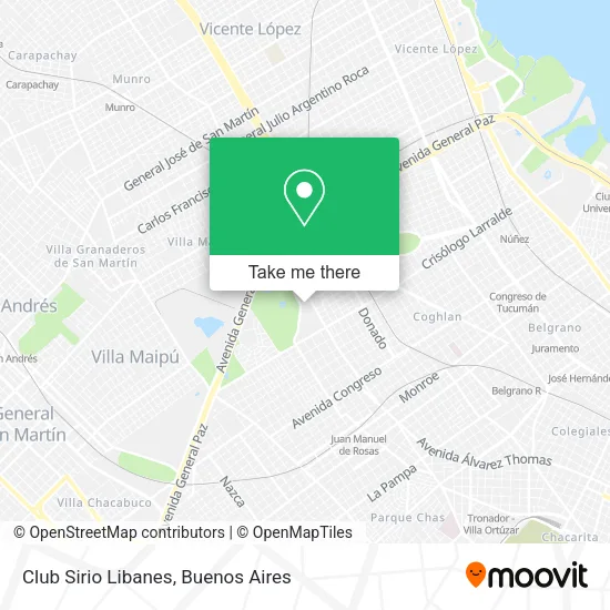 Mapa de Club Sirio Libanes