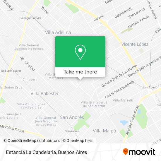 Estancia La Candelaria map