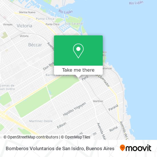 Bomberos Voluntarios de San Isidro map