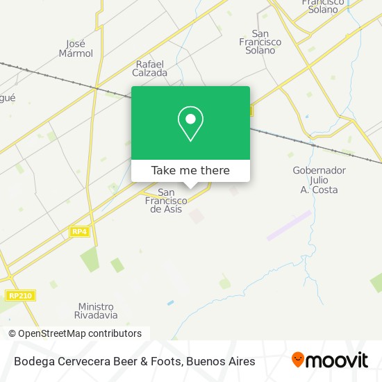 Mapa de Bodega Cervecera Beer & Foots